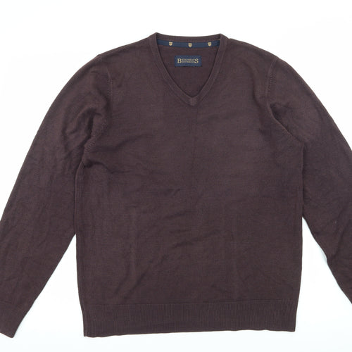 Broadbent Boothroyds Mens Brown  Knit Pullover Jumper Size M