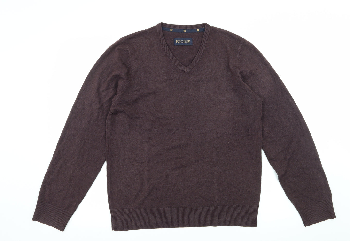 Broadbent Boothroyds Mens Brown  Knit Pullover Jumper Size M