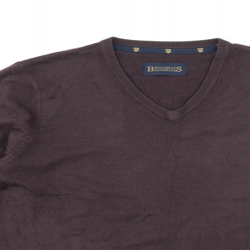 Broadbent Boothroyds Mens Brown  Knit Pullover Jumper Size M