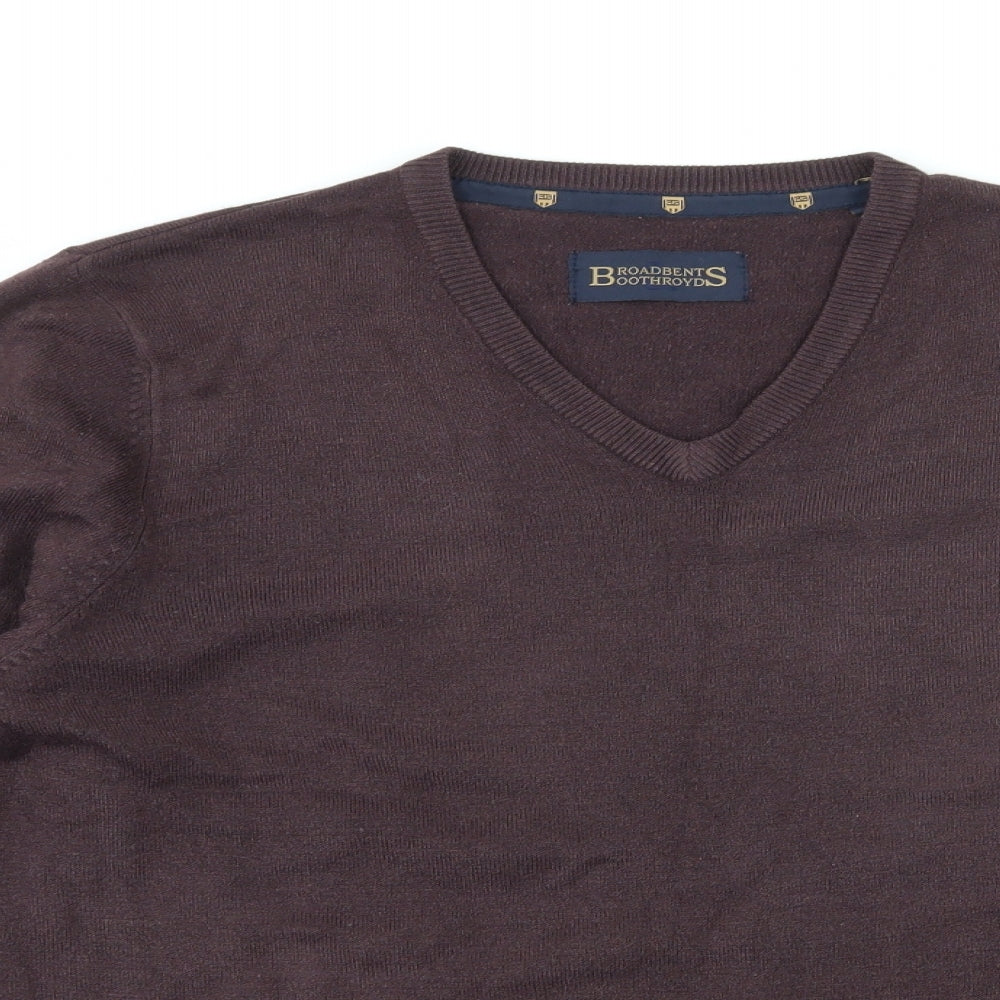 Broadbent Boothroyds Mens Brown  Knit Pullover Jumper Size M