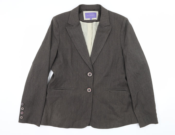 Autonomy Womens Grey Jacket Suit Jacket Size 16