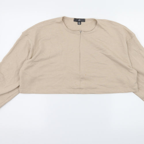Missguided Womens Beige  Jersey Pullover Sweatshirt Size 8  - Copped