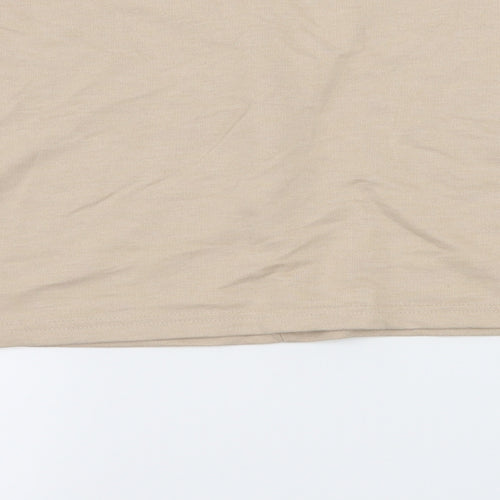Missguided Womens Beige  Jersey Pullover Sweatshirt Size 8  - Copped