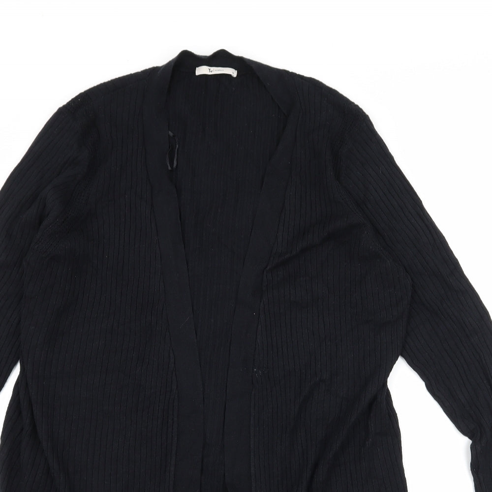 TU Womens Black  Knit Cardigan Jumper Size 12