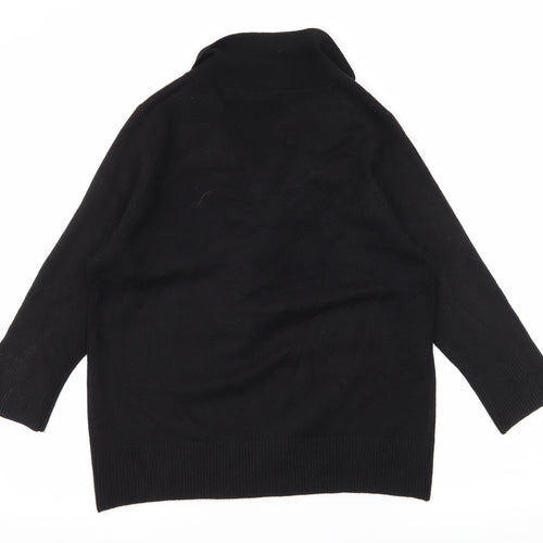 BHS Womens Black  Knit Pullover Jumper Size 14  - Tie Detail