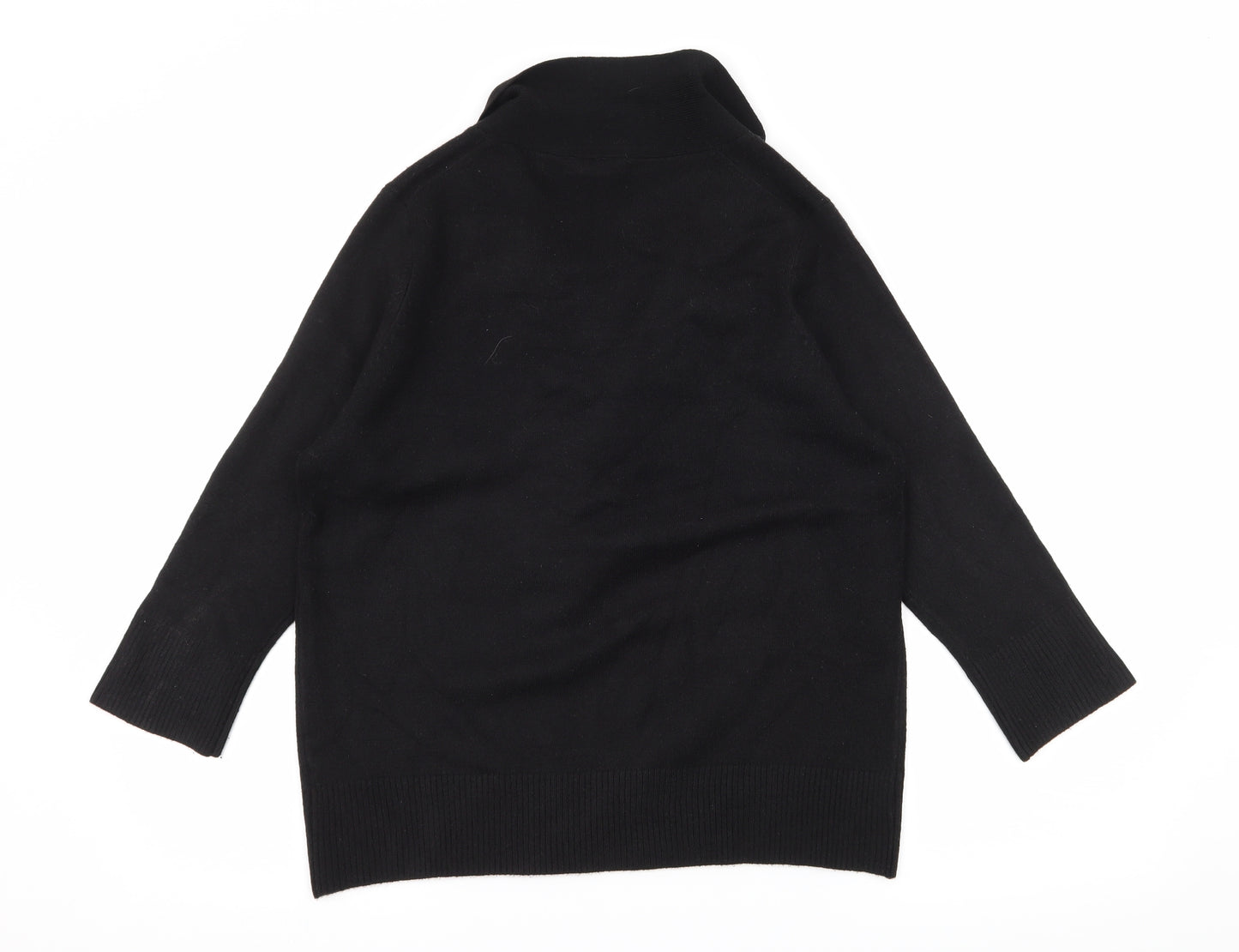 BHS Womens Black  Knit Pullover Jumper Size 14  - Tie Detail