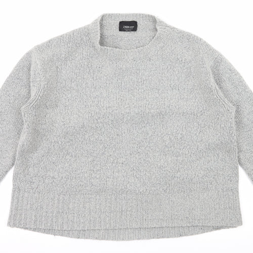 Zara Womens Grey  Knit Pullover Jumper Size M