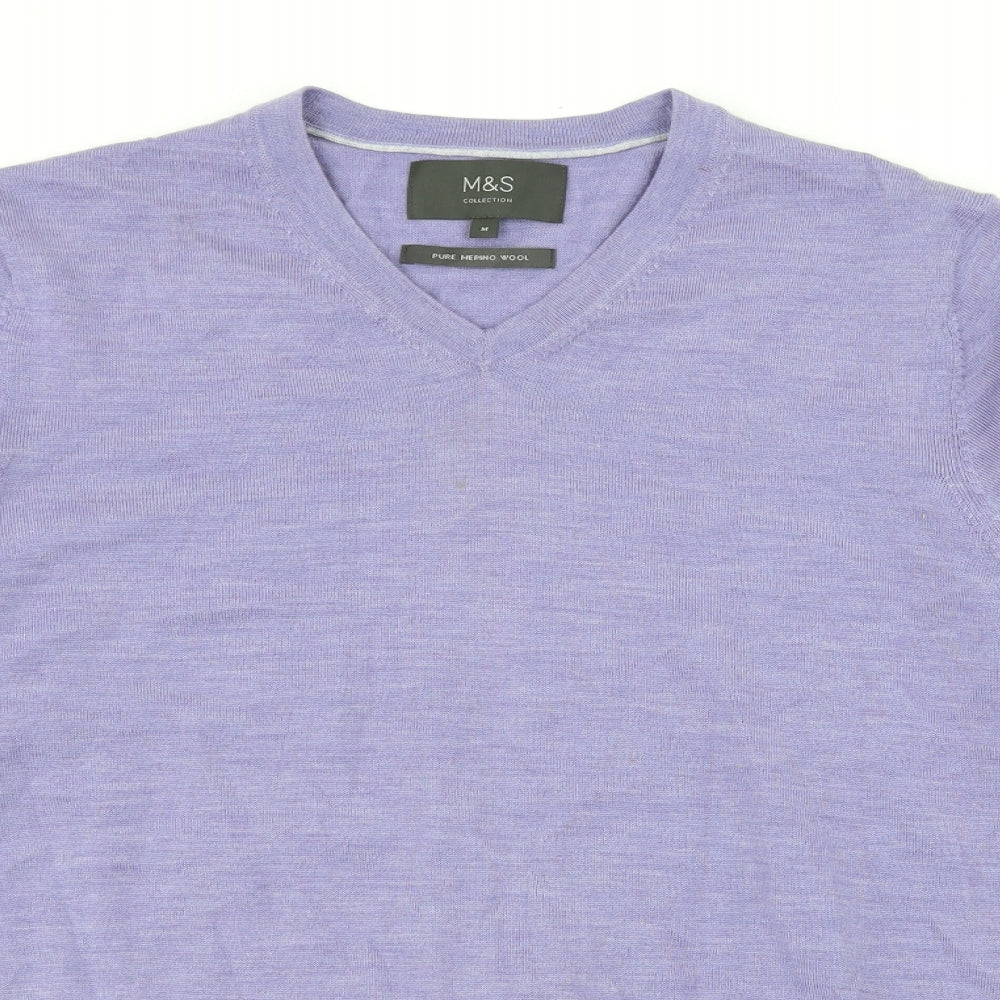 Marks and Spencer Womens Purple  Knit Pullover Jumper Size M