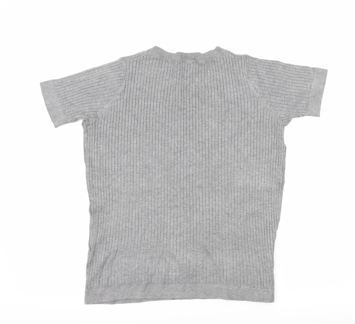 TU Womens Grey  Knit Basic T-Shirt Size 12