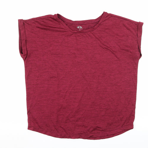 Athletic Work Womens Pink  Jersey Basic T-Shirt Size S