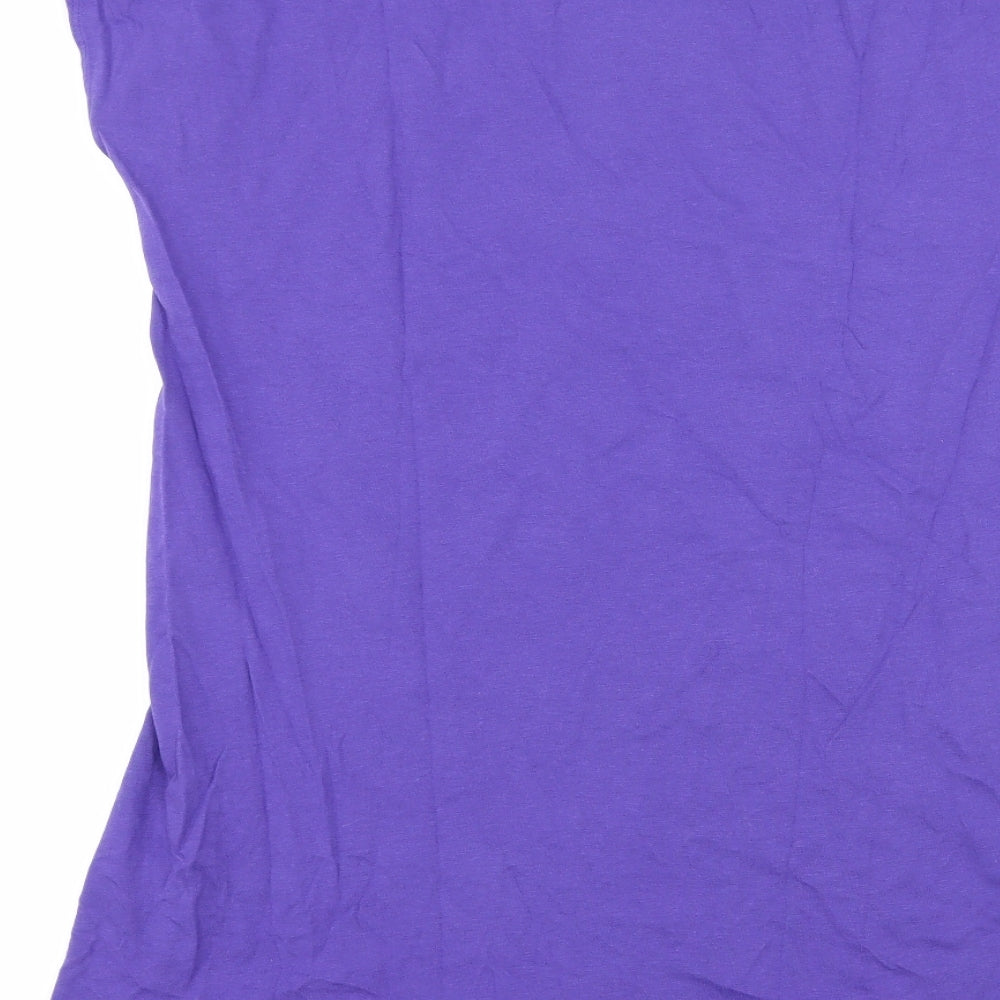 Hot Tuna Womens Purple  Jersey Basic T-Shirt Size 10  - Fish