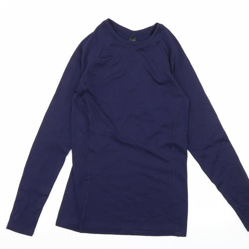 Iris Lilly Womens Blue  Jersey Basic T-Shirt Size 10