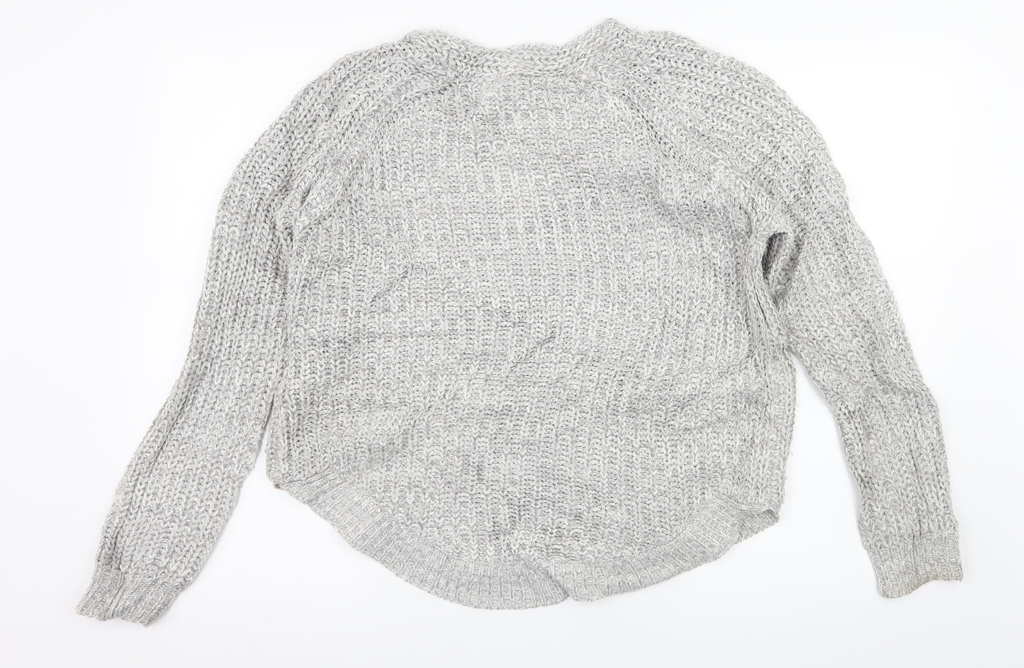 Brave Soul Womens Grey  Knit Pullover Jumper Size 14
