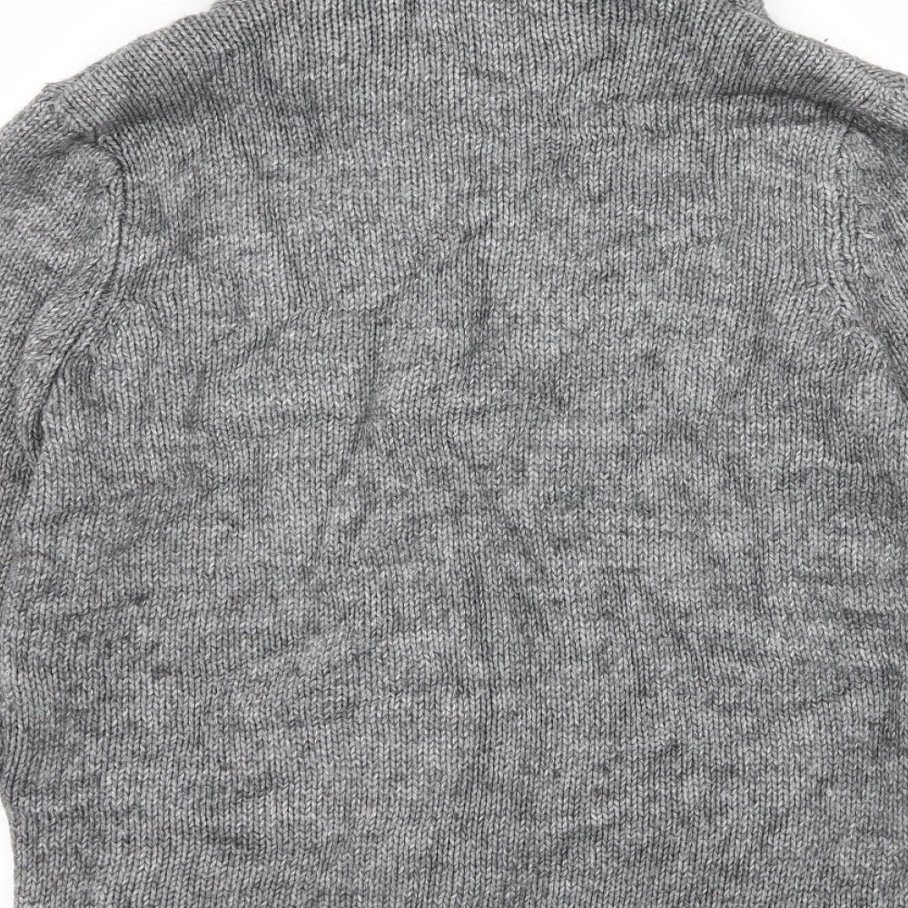 Topman Mens Grey  Knit Cardigan Jumper Size M