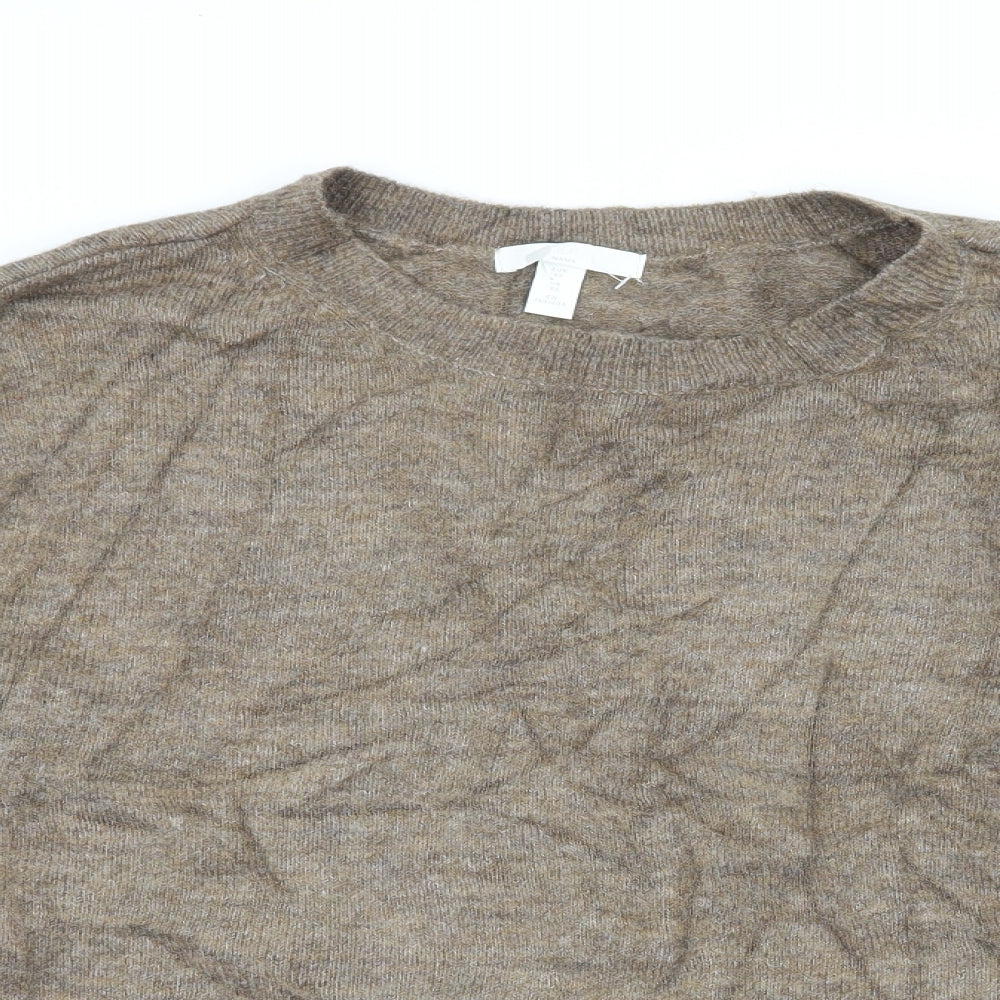 H&M Womens Brown  Knit Pullover Jumper Size XS