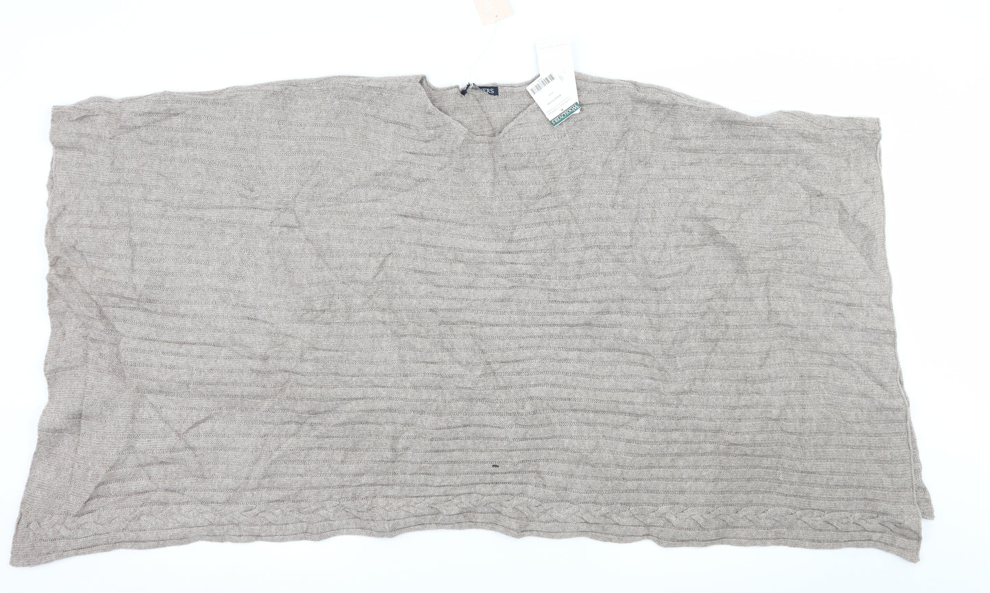 Woolovers Womens Brown  Knit Pullover Jumper One Size
