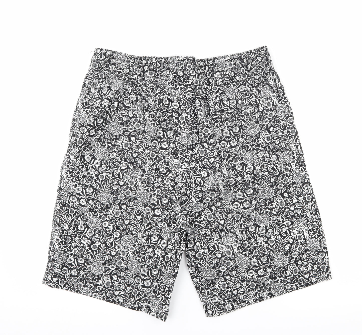 NEXT Womens Black Floral  Bermuda Shorts Size 10