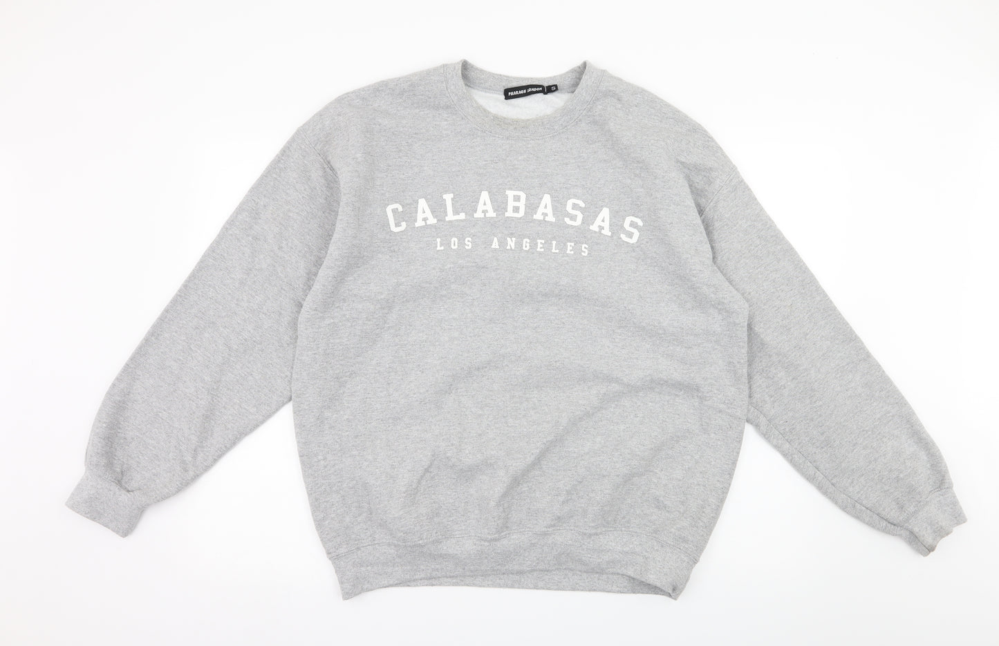 Pharaoh London Mens Grey  Jersey Pullover Sweatshirt Size S  - Calabasa