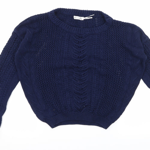 Love Milly Womens Blue  Knit Pullover Jumper Size S