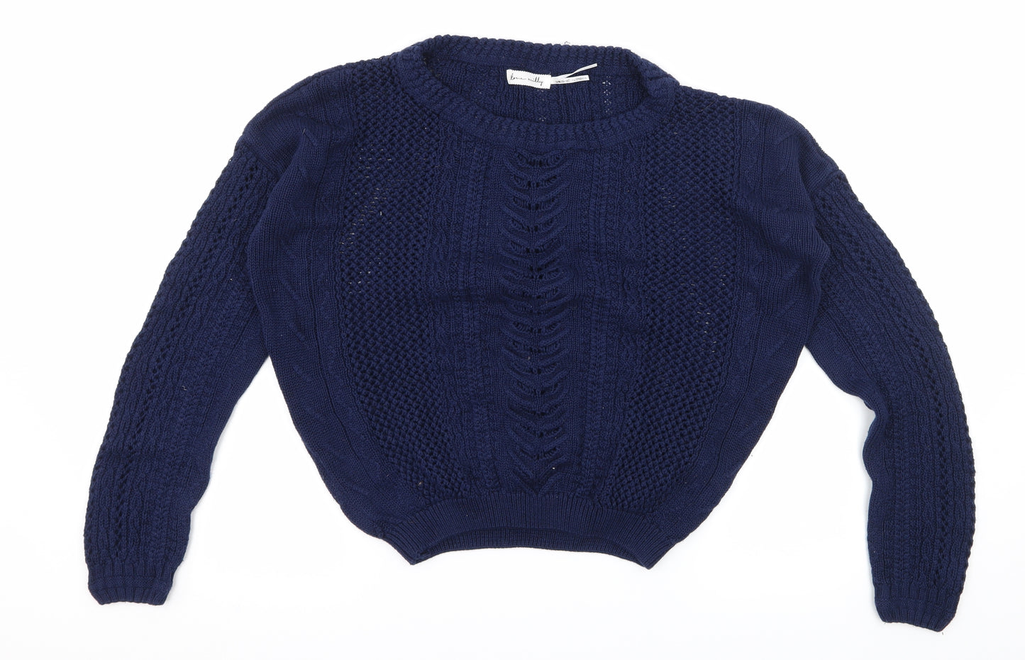 Love Milly Womens Blue  Knit Pullover Jumper Size S