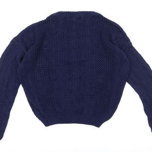 Love Milly Womens Blue  Knit Pullover Jumper Size S