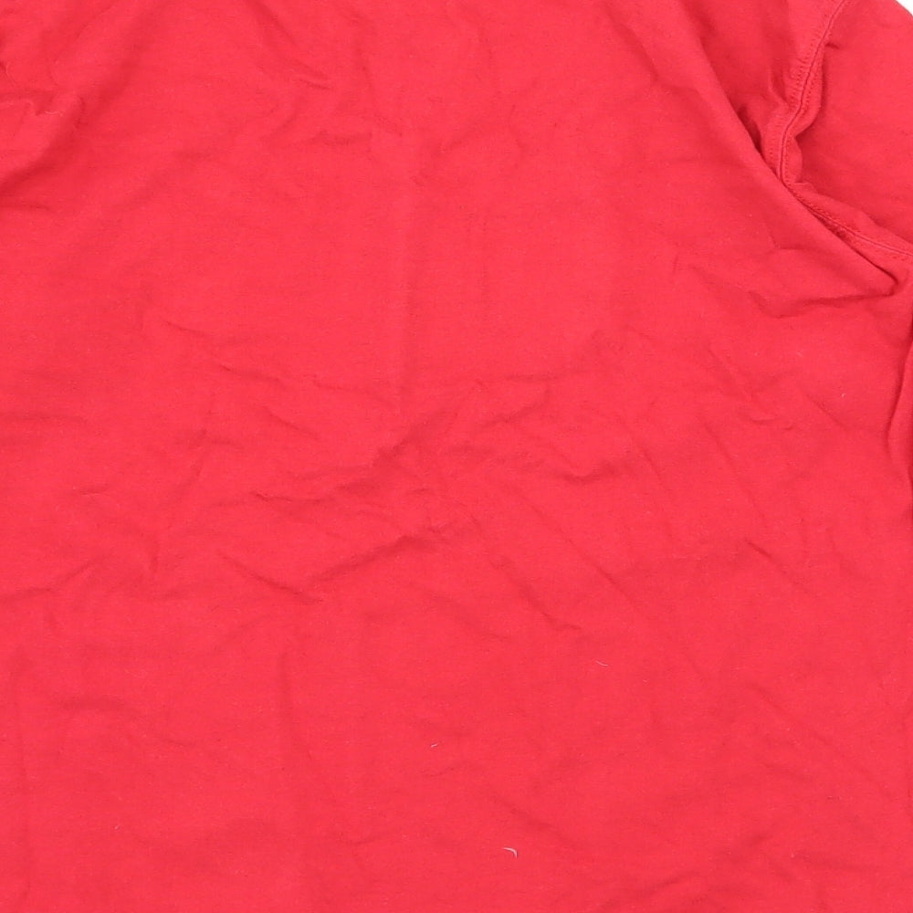 Kangaroo Poo Boys Red Geometric Jersey Basic T-Shirt Size 7-8 Years