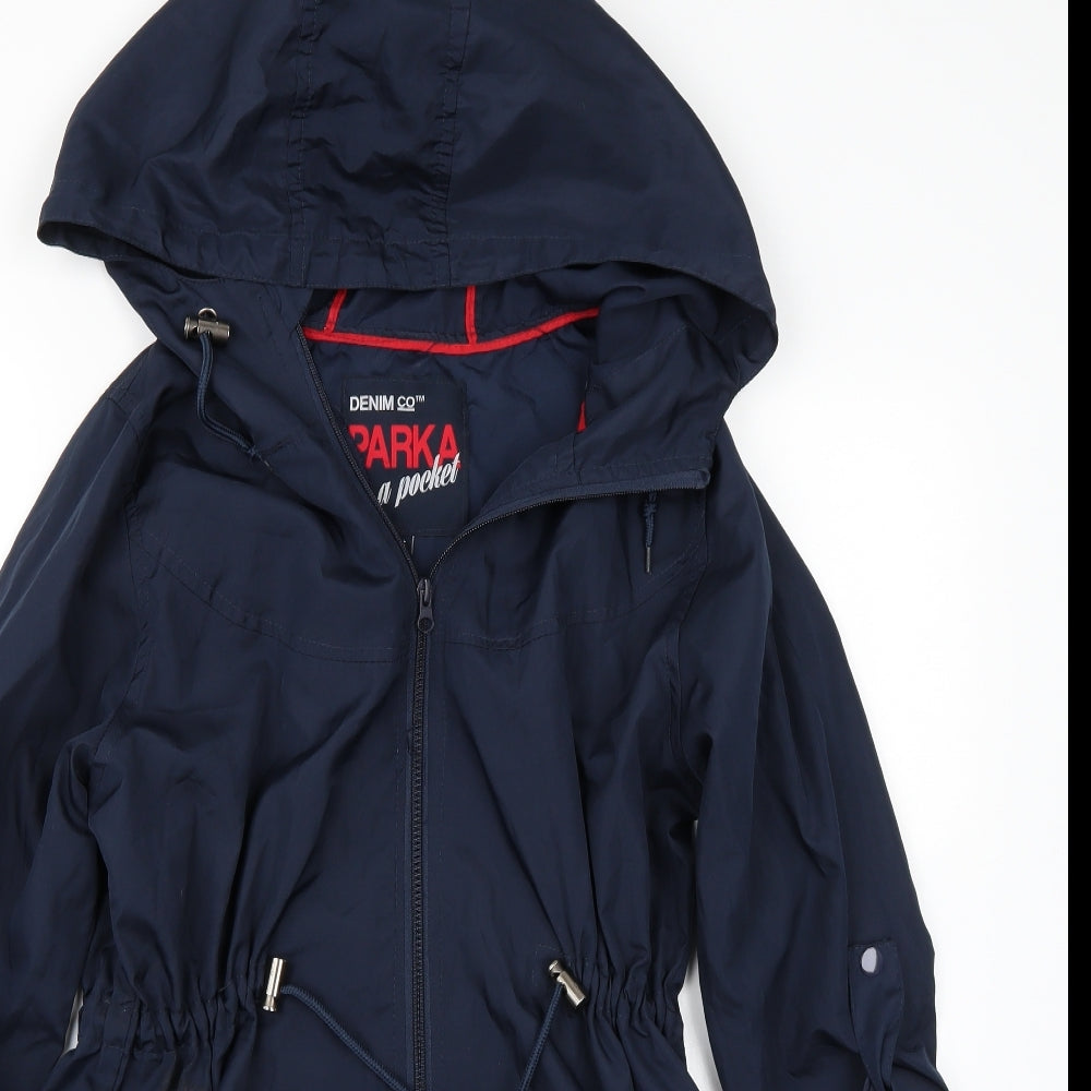 Denim & Co. Womens Blue   Jacket Coat Size S