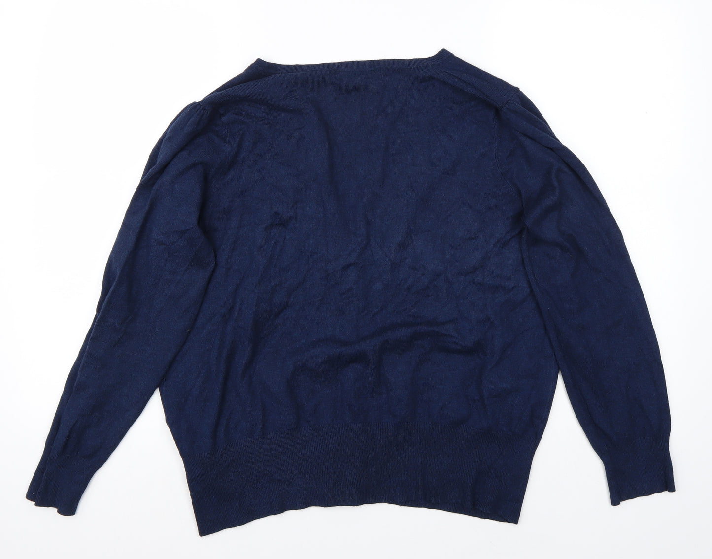 Marks and Spencer Womens Blue   Cardigan Jumper Size 18