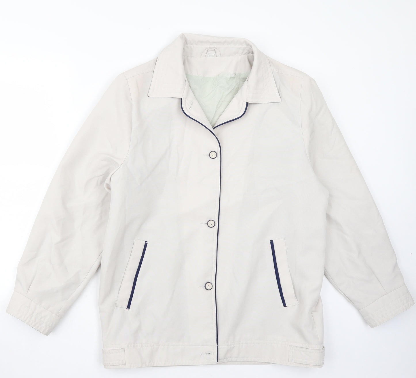Preworn Womens White   Jacket Coat Size 14