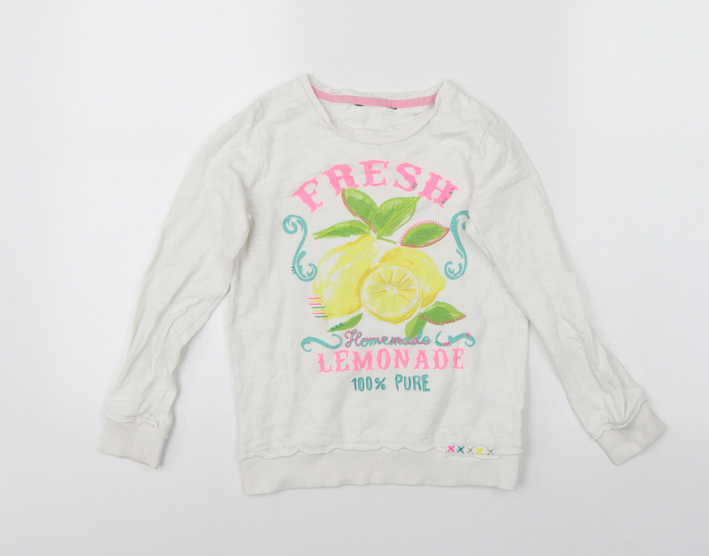 George Girls White   Pullover Jumper Size 5-6 Years