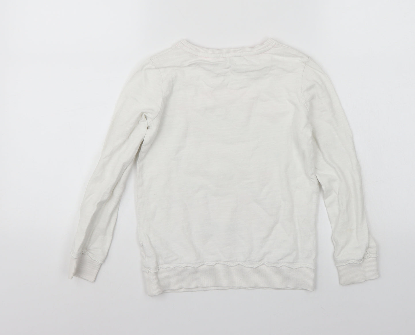 George Girls White   Pullover Jumper Size 5-6 Years