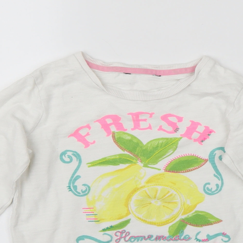 George Girls White   Pullover Jumper Size 5-6 Years