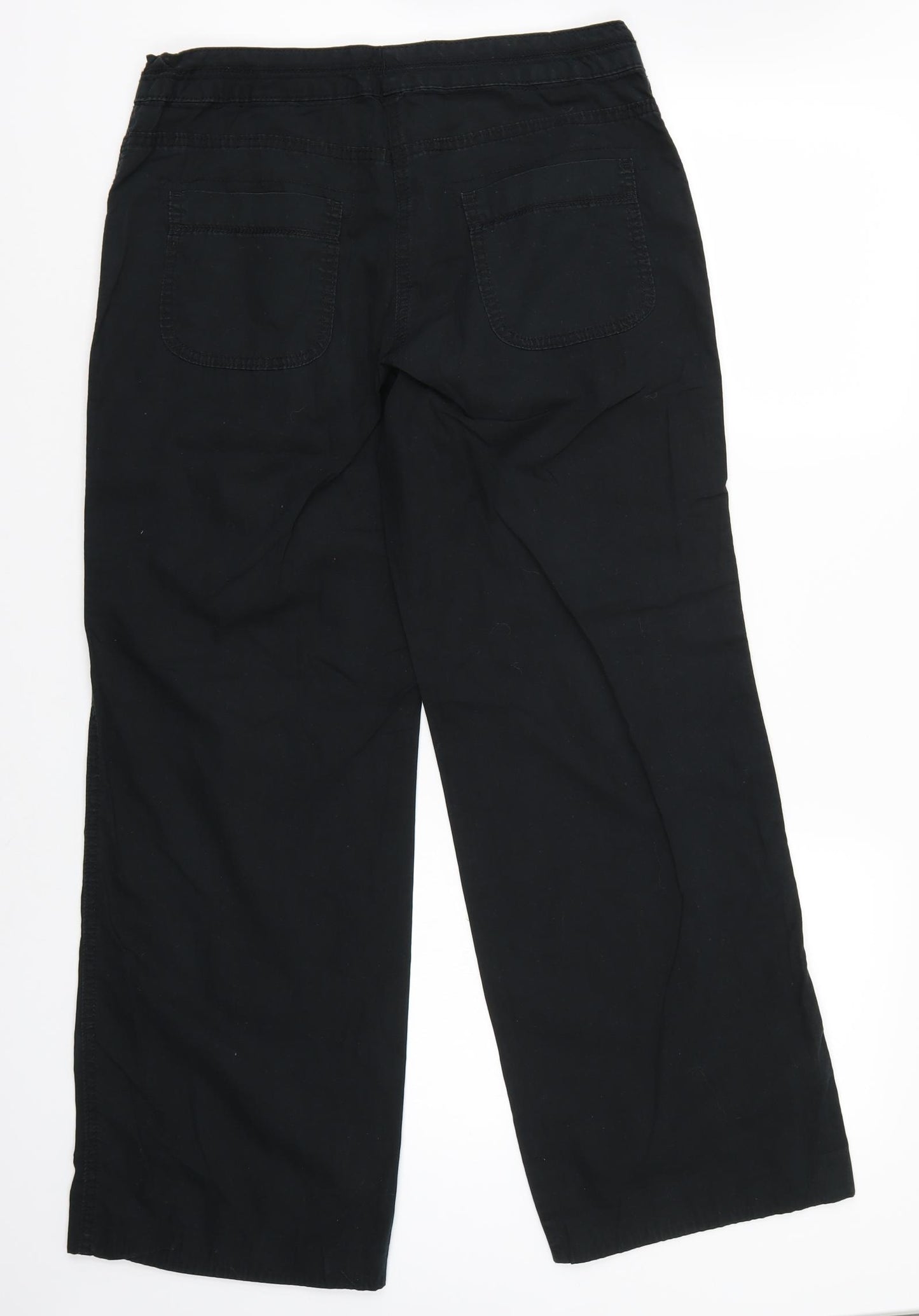 Marks and Spencer Womens Black   Cargo Trousers Size 10 L28 in