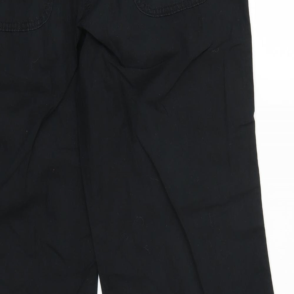 Marks and Spencer Womens Black   Cargo Trousers Size 10 L28 in