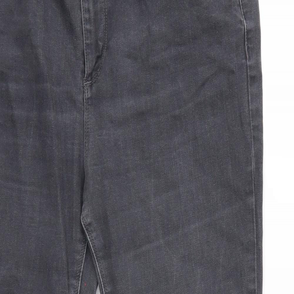Marks and Spencer Womens Grey   Straight Jeans Size 16 L28 in
