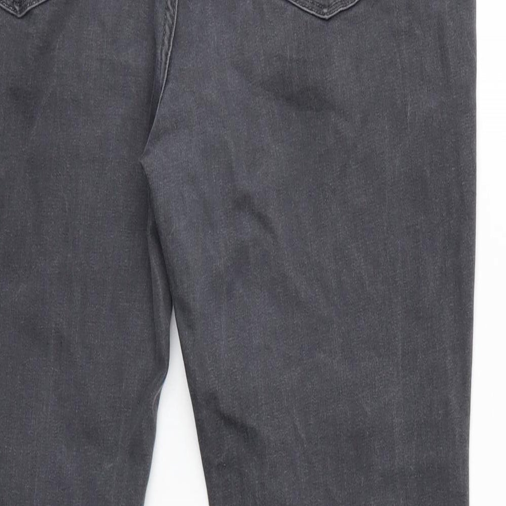 Marks and Spencer Womens Grey   Straight Jeans Size 16 L28 in