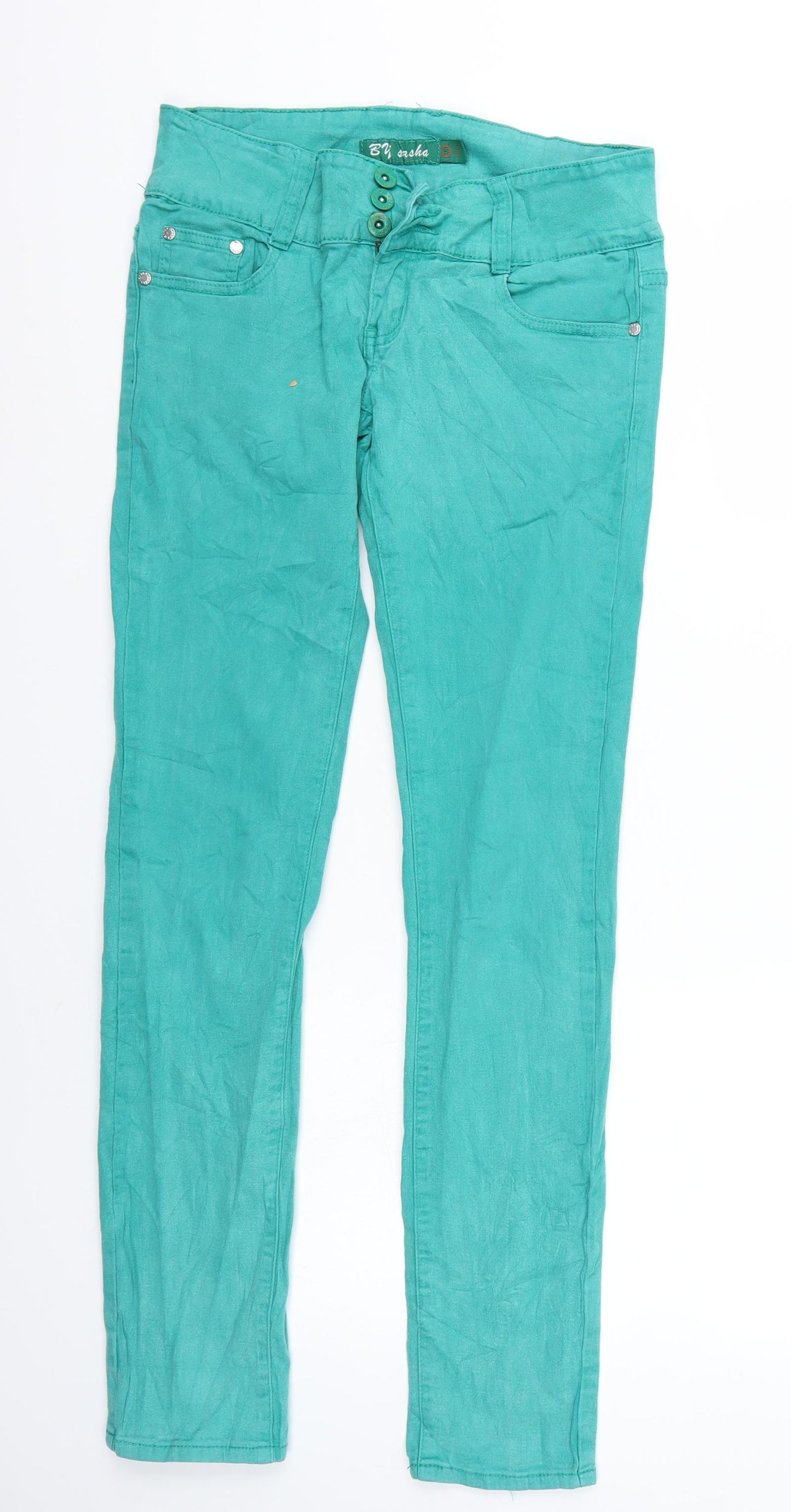 By Sasha Womens Green   Straight Jeans Size M L30 in