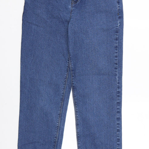 Peacocks Womens Blue  Rayon Straight Jeans Size 30 L29 in