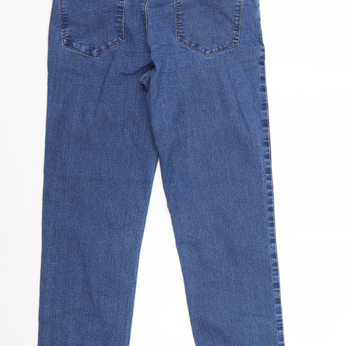 Peacocks Womens Blue  Rayon Straight Jeans Size 30 L29 in