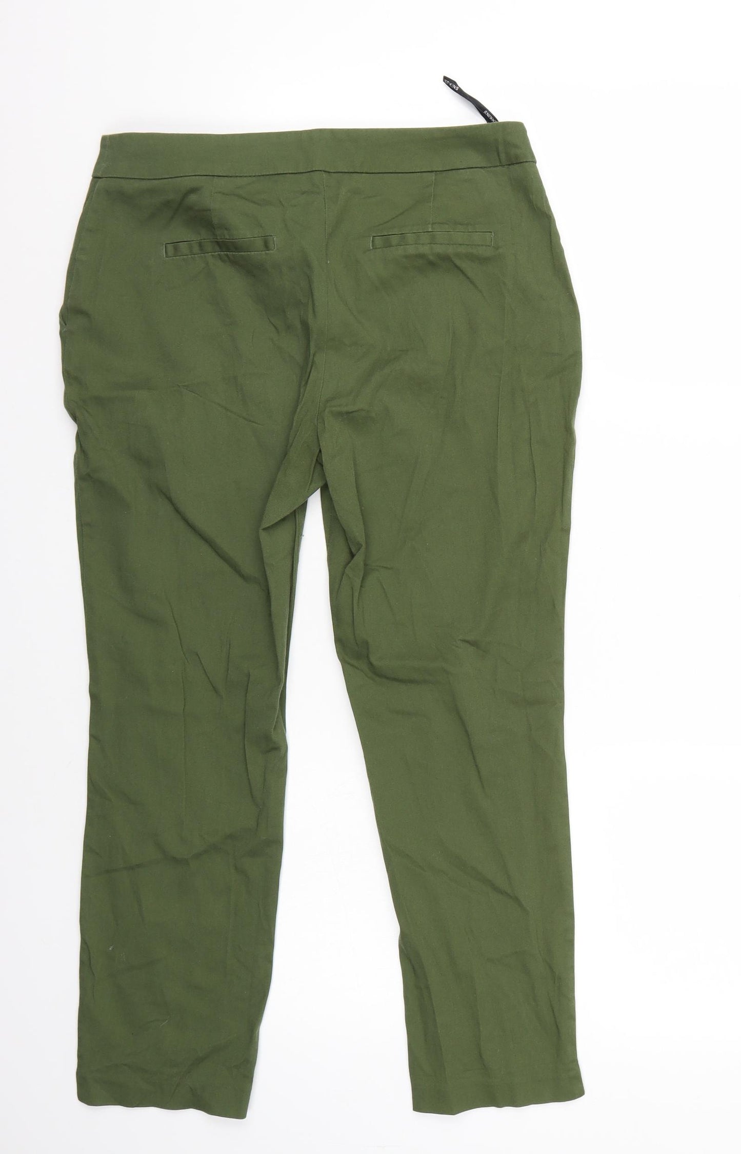 Dorothy Perkins Womens Green   Cropped Trousers Size 10 L26 in