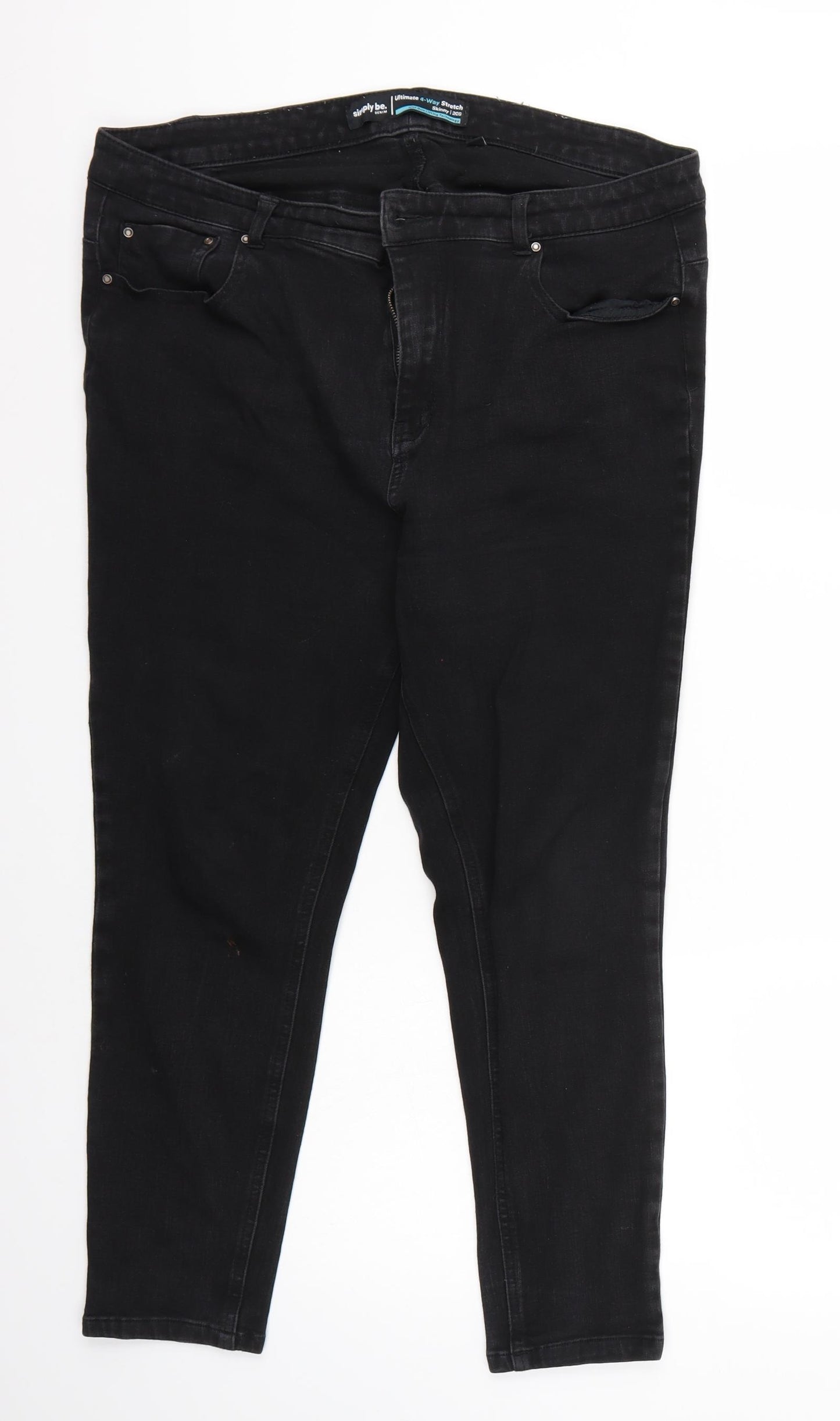 Simplybe Womens Black   Cropped Jeans Size 20 L23 in