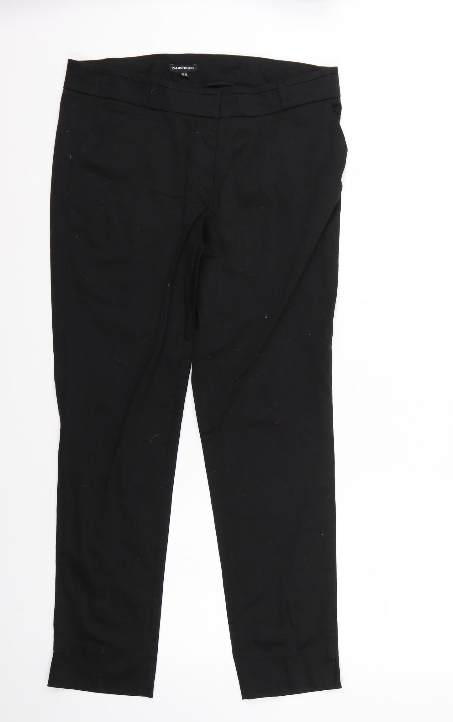 Warehouse Womens Black   Trousers  Size 12 L28 in