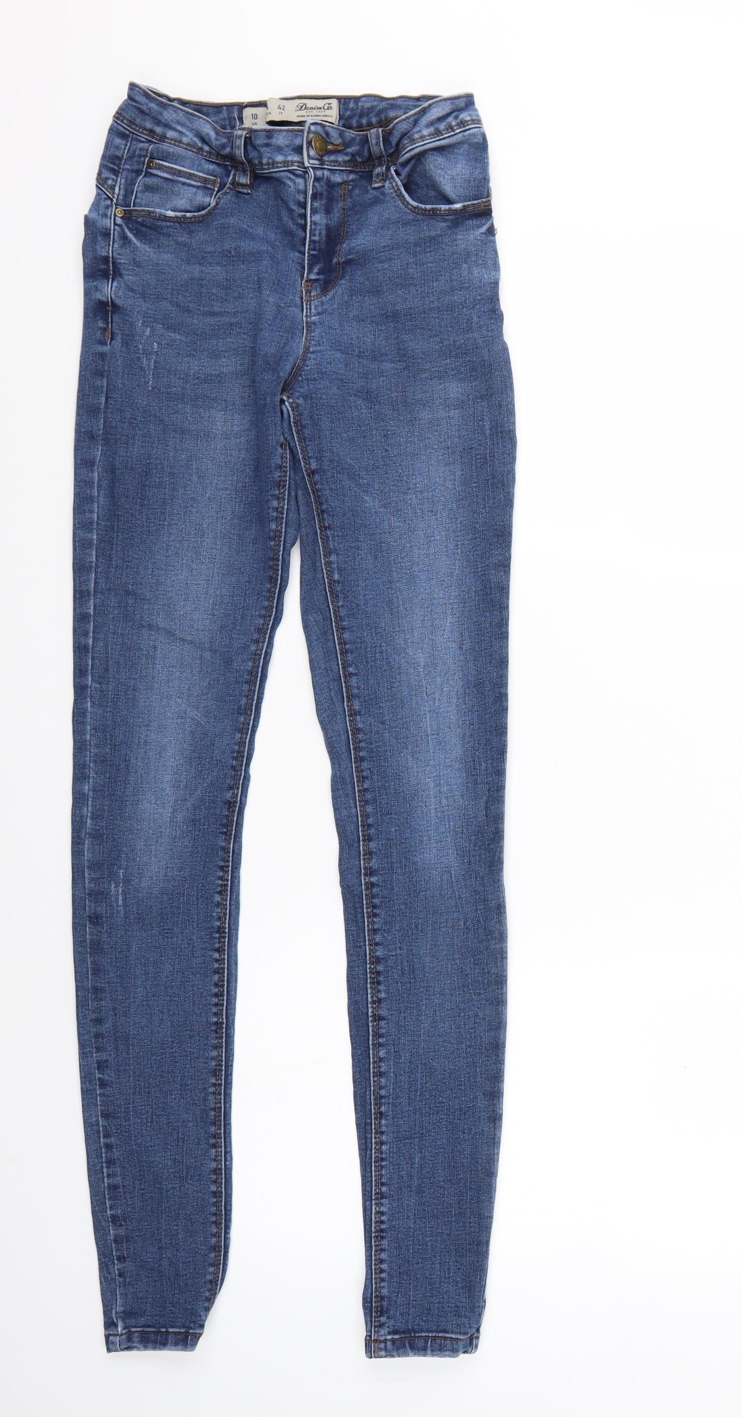 Denim & Co. Womens Blue   Skinny Jeans Size 10 L30 in