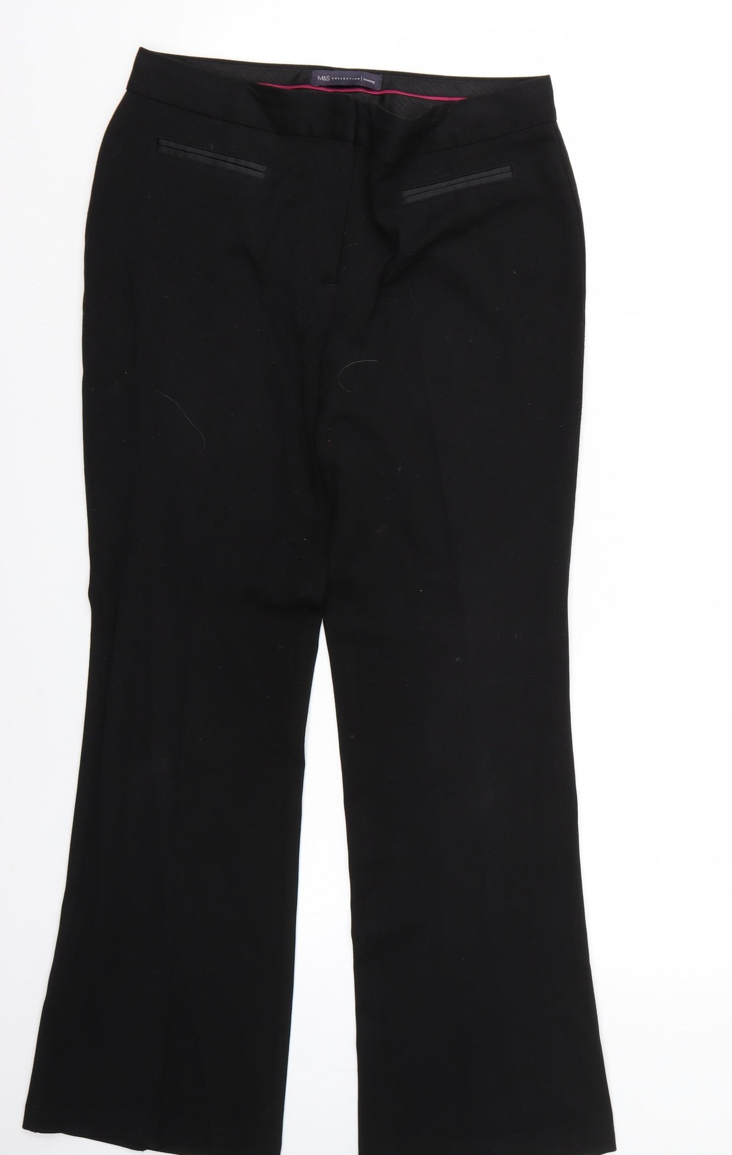 Marks and Spencer Womens Black   Trousers  Size 10 L28 in