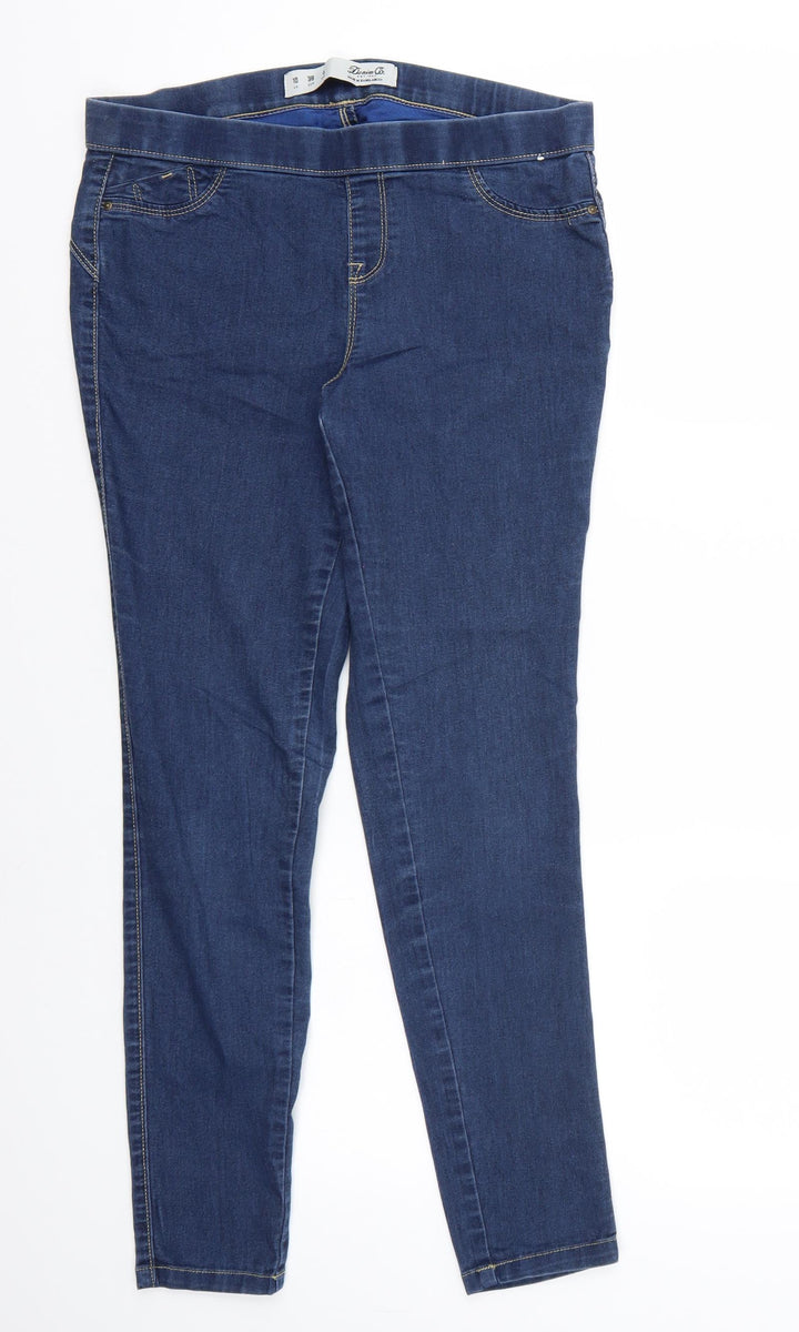 Denim & Co. Womens Blue Straight Jeans Size 10 L28 in