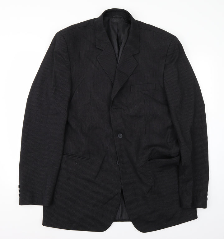 Pioba Mens Black   Jacket Suit Jacket