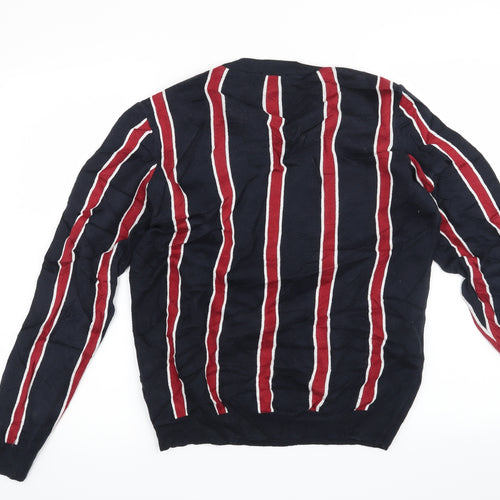 New Look Mens Blue Striped  Pullover Sweatshirt Size S