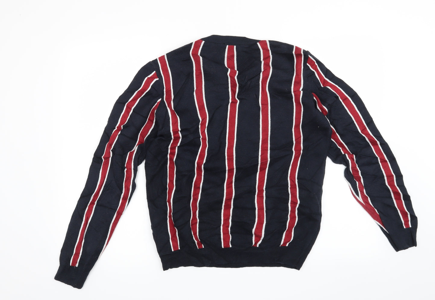 New Look Mens Blue Striped  Pullover Sweatshirt Size S