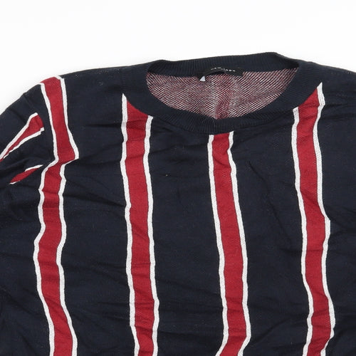 New Look Mens Blue Striped  Pullover Sweatshirt Size S