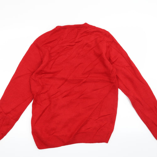Primark Mens Red   Pullover Jumper Size S  - Christmas